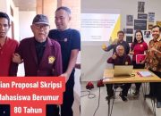 Jalan Tertatih-tatih, Kakek Umur 80 Tahun Semangat Ikut Ujian Proposal Skripsi