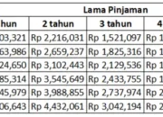 Tabel Pinjaman BRI Untuk Karyawan Swasta 2024