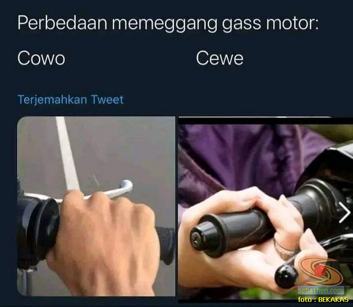 cewek-megang-stir-motor-posisi-tangan-dibalik,-gak-bahaya-ta?