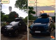 Pengalaman warganet plus minus pasang roofbox pada mobil outlander dan innova