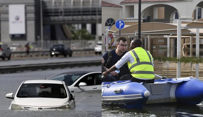 dubai-dihantam-hujan-badai-sebabkan-banjir,-puluhan-nyawa-melayang