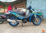 Modif Suzuki Smash Titan livery biru Suzuki Ecstar