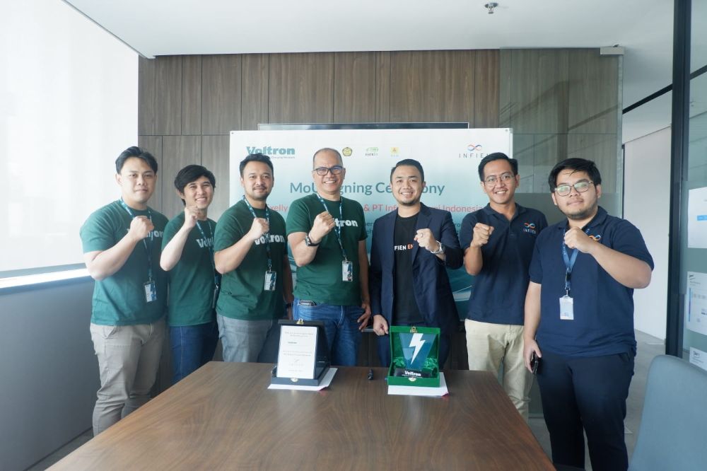 kolaborasi-voltron-dan-infien-energy,-charge-mobil-listrik-bersumber-panel-surya