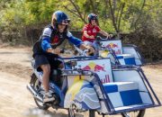 Keseruan Pembalap Red Bull MotoGP Adu Cepat Becak Motor Mandalika