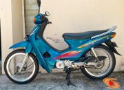 Penampakan Restomod Honda Astrea Supra tahun 1998 warna biru tosca