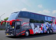 Potret Bus Juragan99 Trans dengan Livery ala Tim Gresini MotoGP